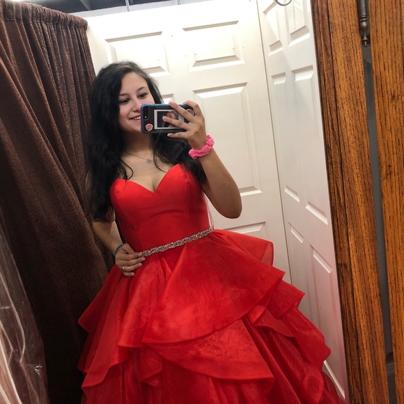 Sherri Hill Dresses Red Sheri Hill Prom Dress Poshmark